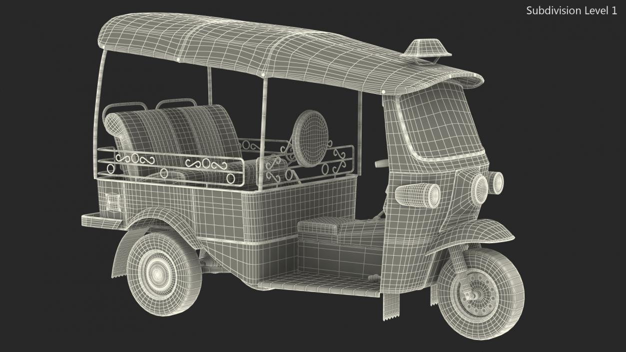 3D model Auto Rickshaw Rigged