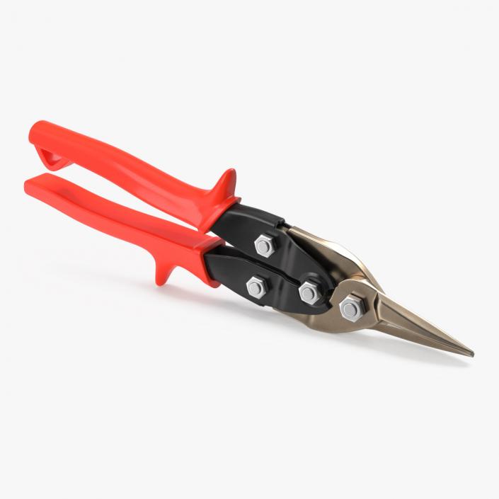 3D model Metal Scissors Red 2