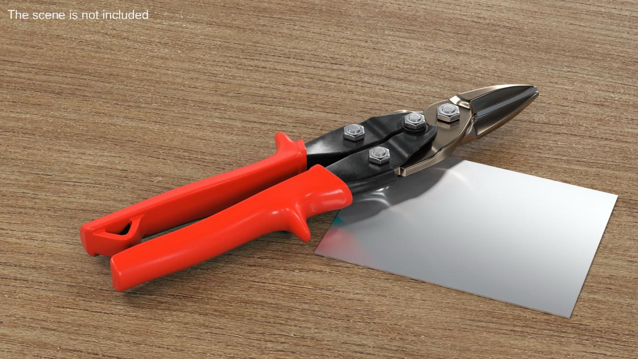 3D model Metal Scissors Red 2