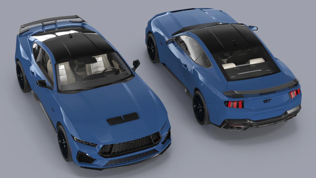 Ford Mustang 2024 Blue 3D