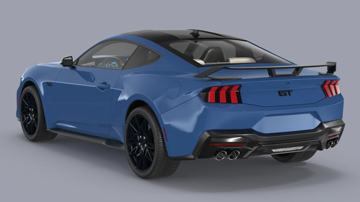 Ford Mustang 2024 Blue 3D