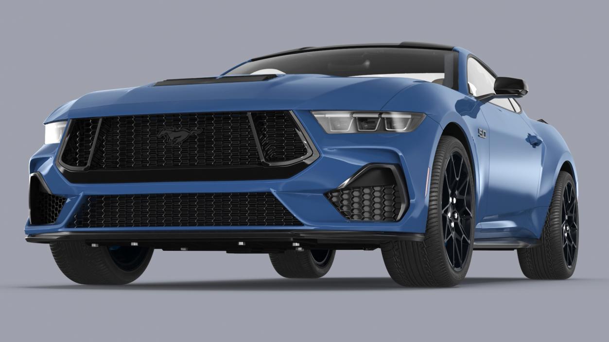 Ford Mustang 2024 Blue 3D