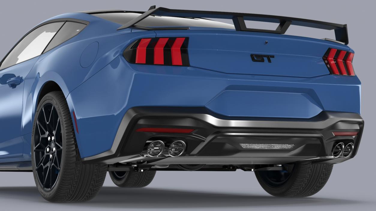 Ford Mustang 2024 Blue 3D