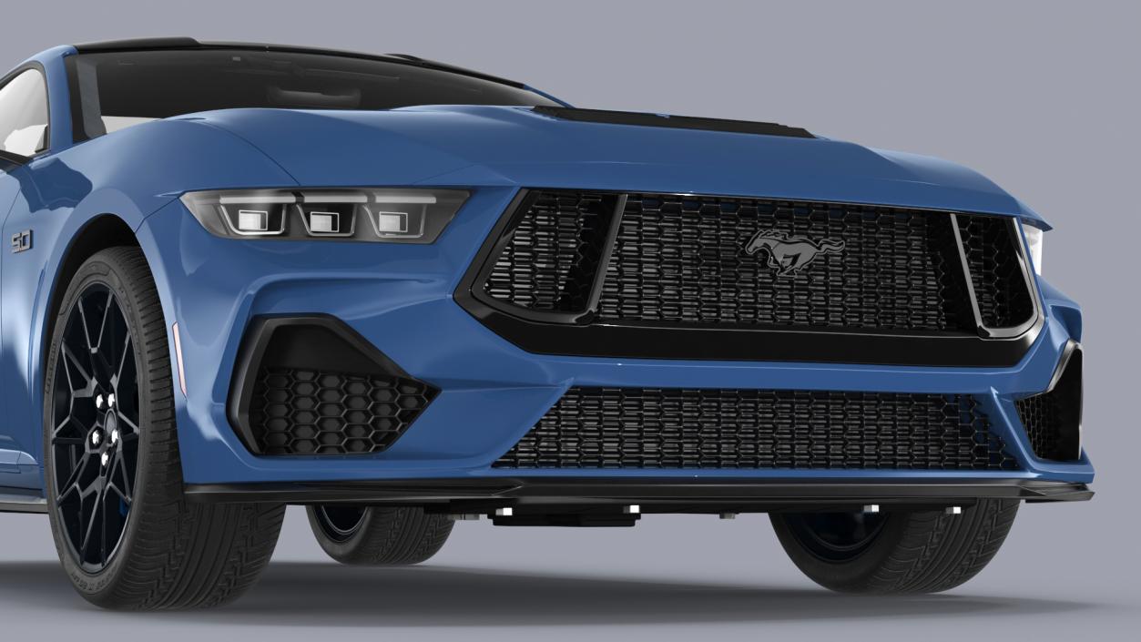 Ford Mustang 2024 Blue 3D