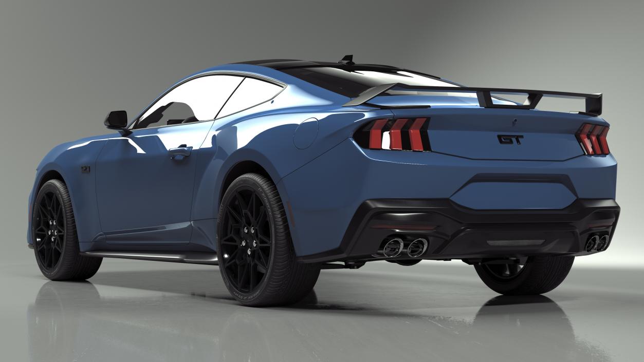 Ford Mustang 2024 Blue 3D