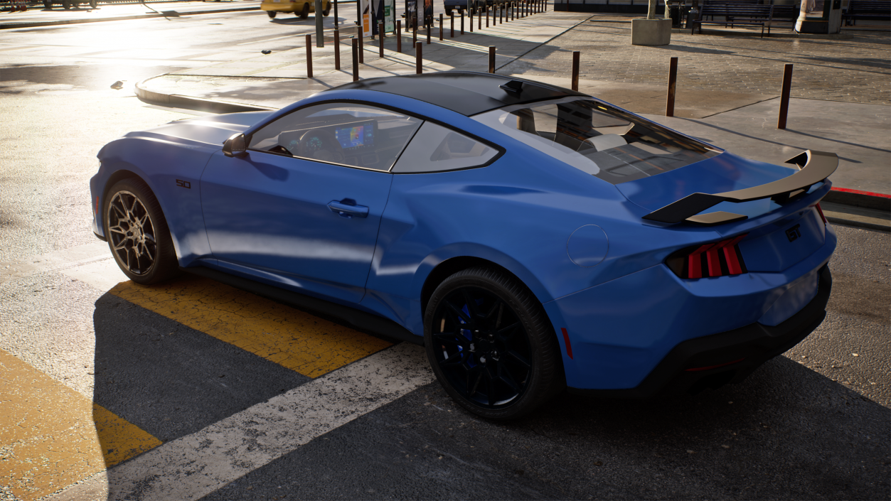 Ford Mustang 2024 Blue 3D