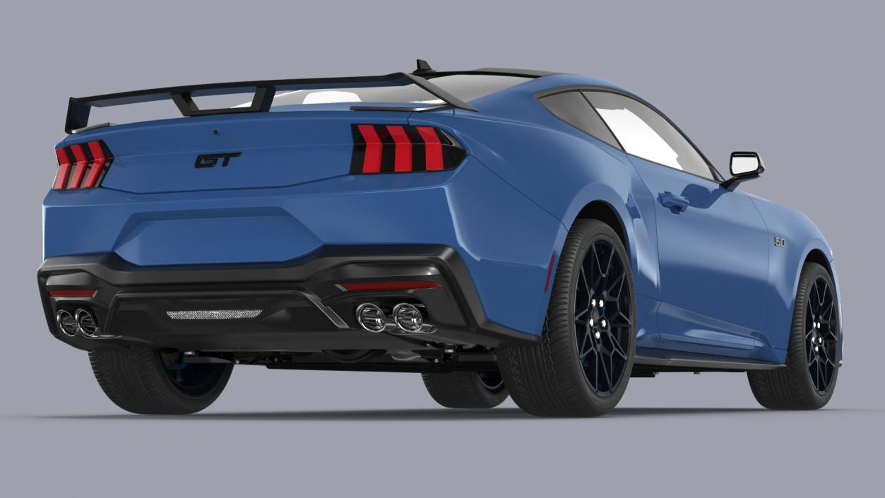 Ford Mustang 2024 Blue 3D