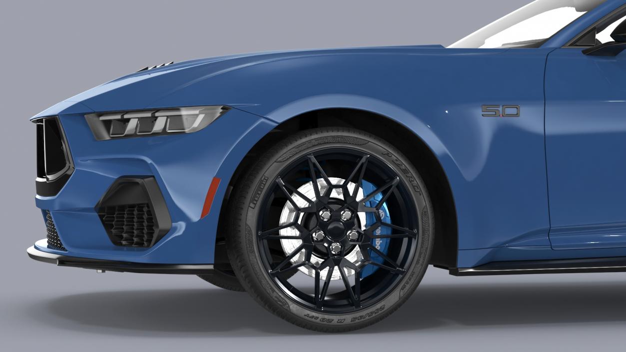 Ford Mustang 2024 Blue 3D