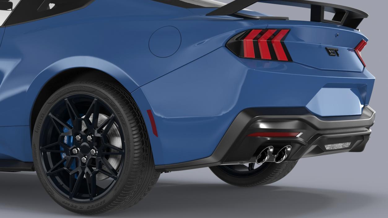 Ford Mustang 2024 Blue 3D