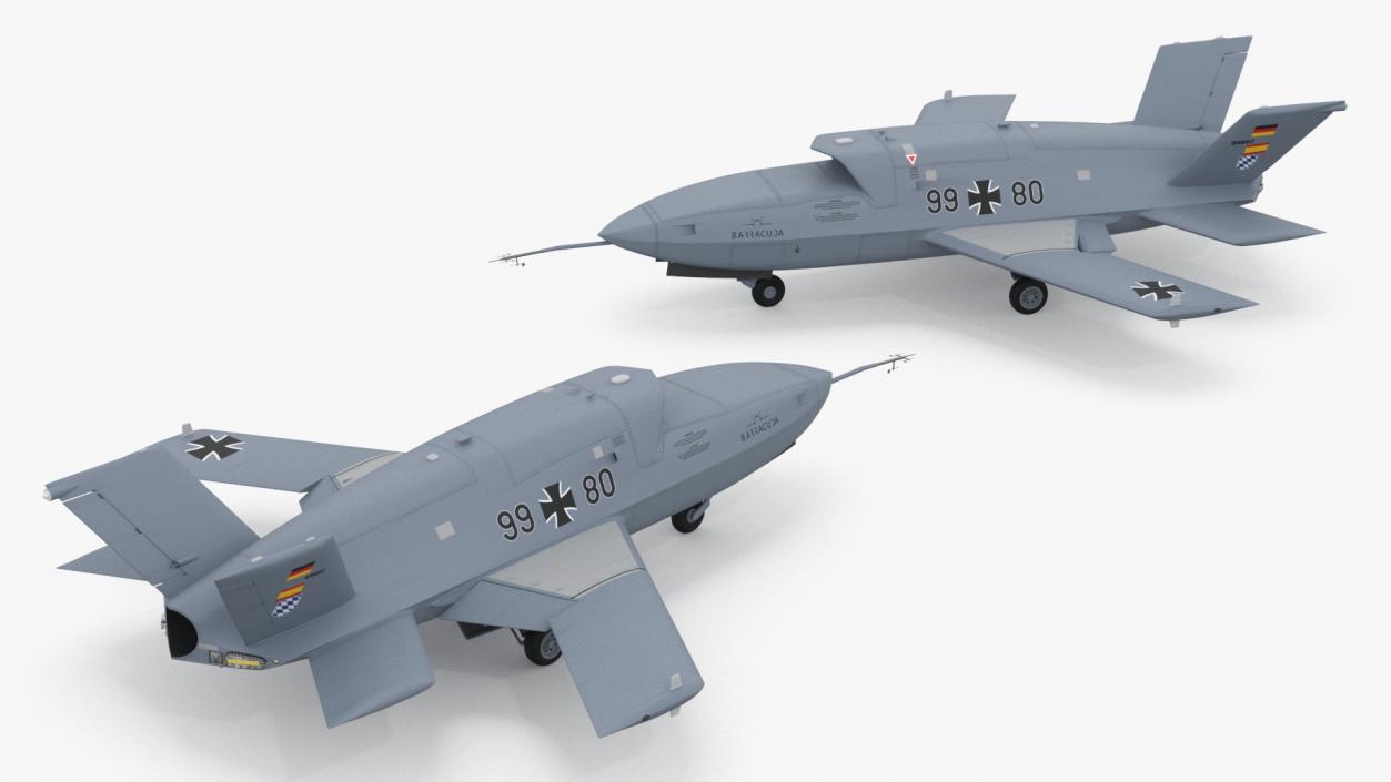 3D model Jet Powered UAV EADS Barracuda