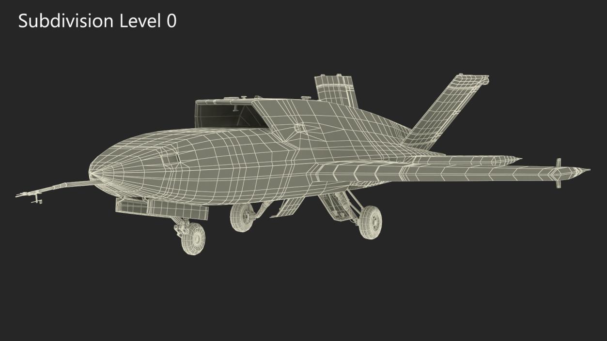 3D model Jet Powered UAV EADS Barracuda