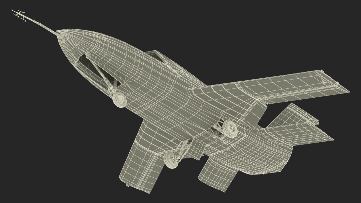 3D model Jet Powered UAV EADS Barracuda