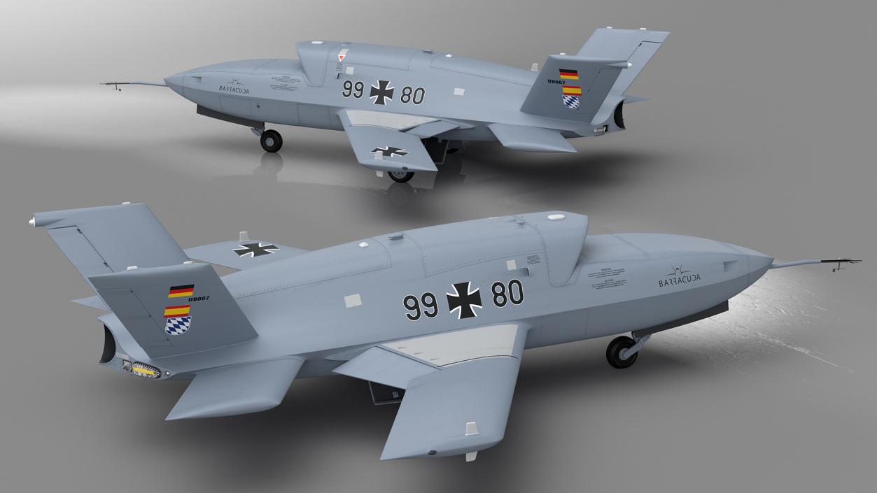 3D model Jet Powered UAV EADS Barracuda