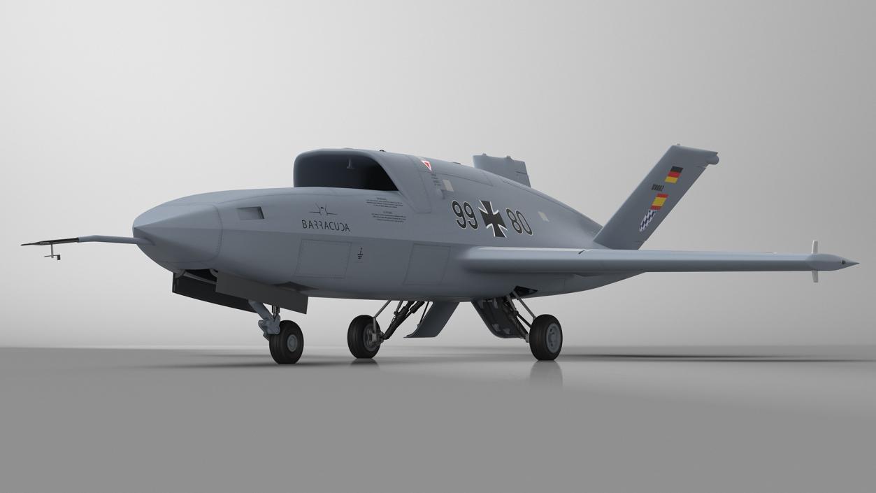 3D model Jet Powered UAV EADS Barracuda