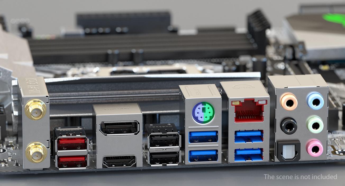 3D Motherboard Parts Collection model