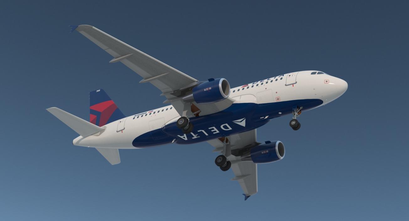 Airbus A319 Delta Air Lines 3D