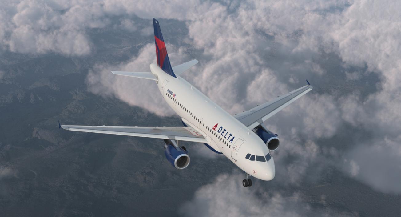 Airbus A319 Delta Air Lines 3D