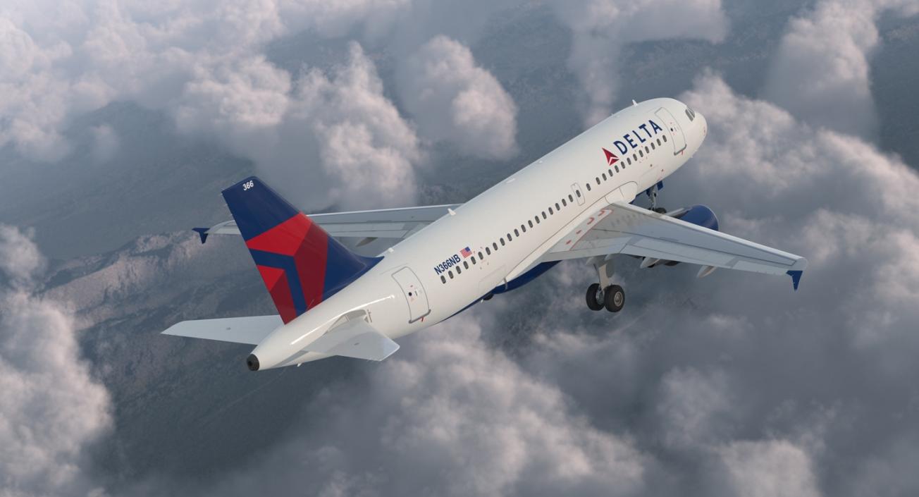 Airbus A319 Delta Air Lines 3D