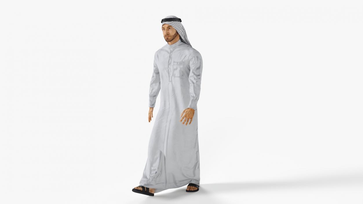 3D Arab Man with Traditional Arabic Headgear