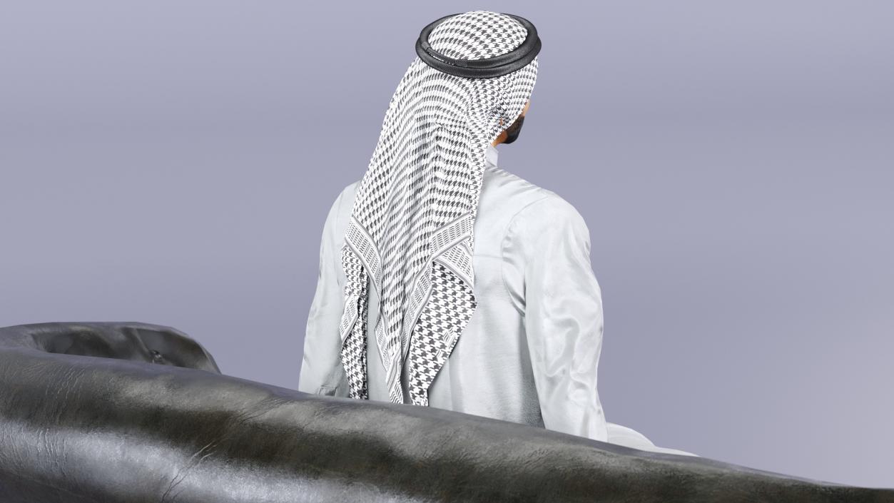 3D Arab Man with Traditional Arabic Headgear