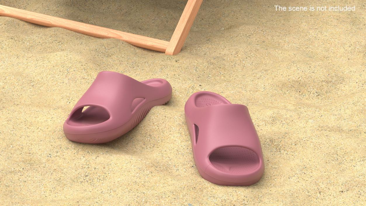 3D Crocs Mellow Slide Pink model