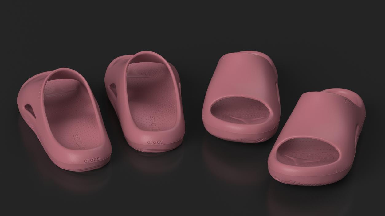 3D Crocs Mellow Slide Pink model