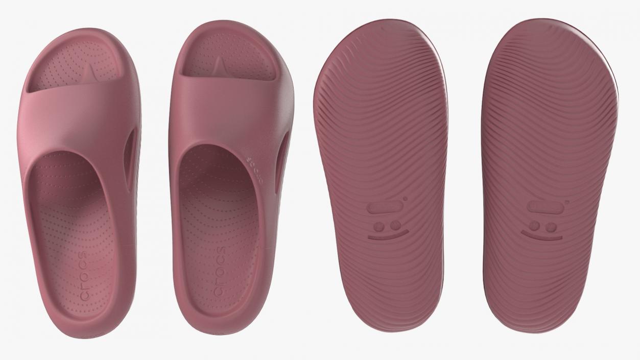 3D Crocs Mellow Slide Pink model