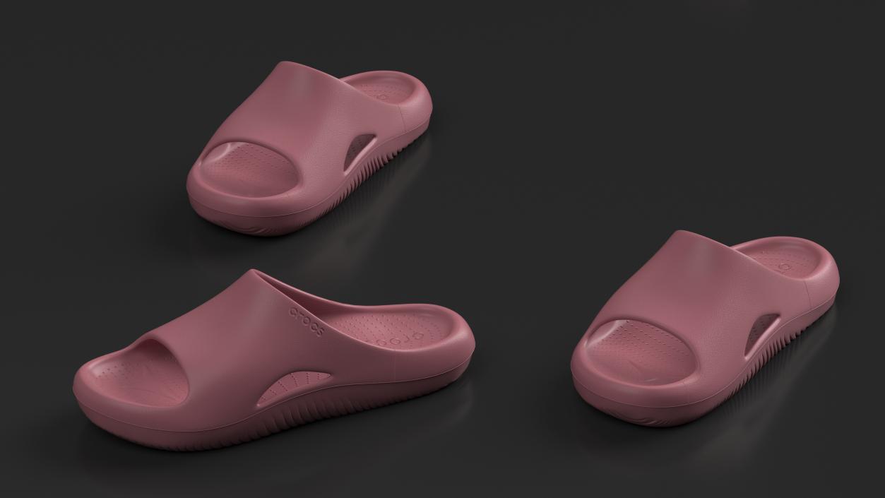 3D Crocs Mellow Slide Pink model