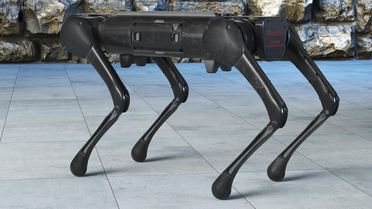 3D Dirty Aliengo Robot Dog model