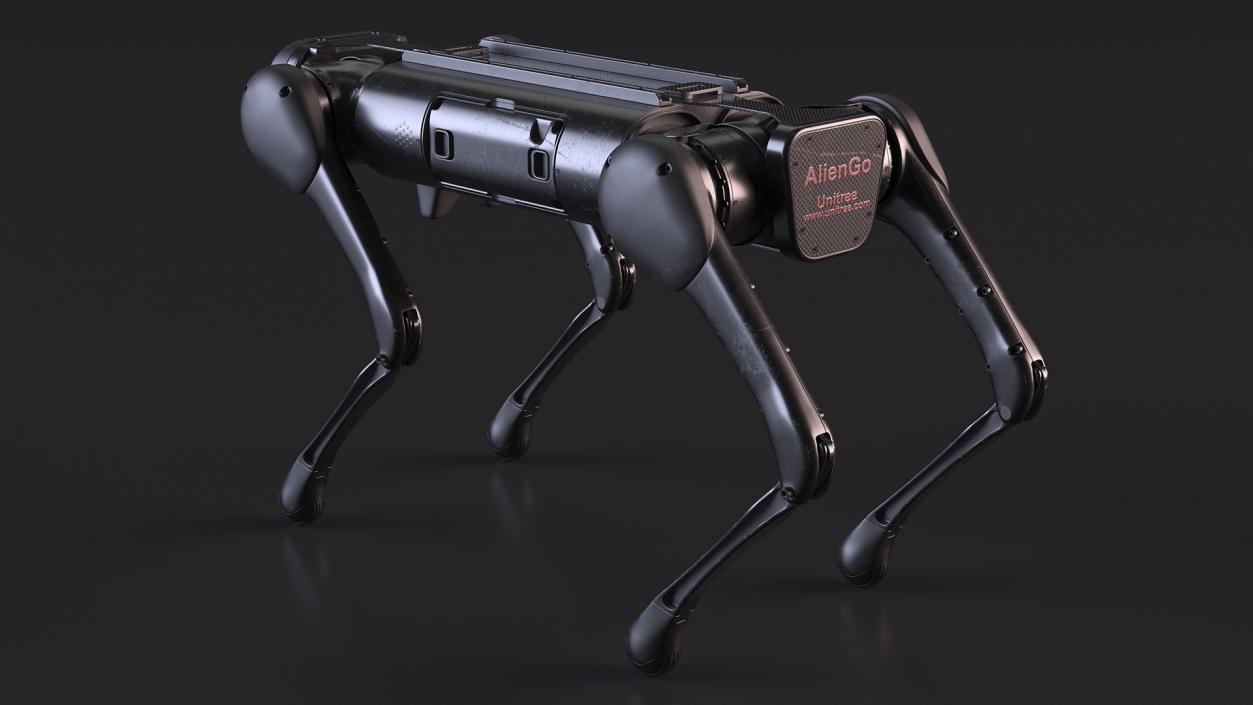 3D Dirty Aliengo Robot Dog model