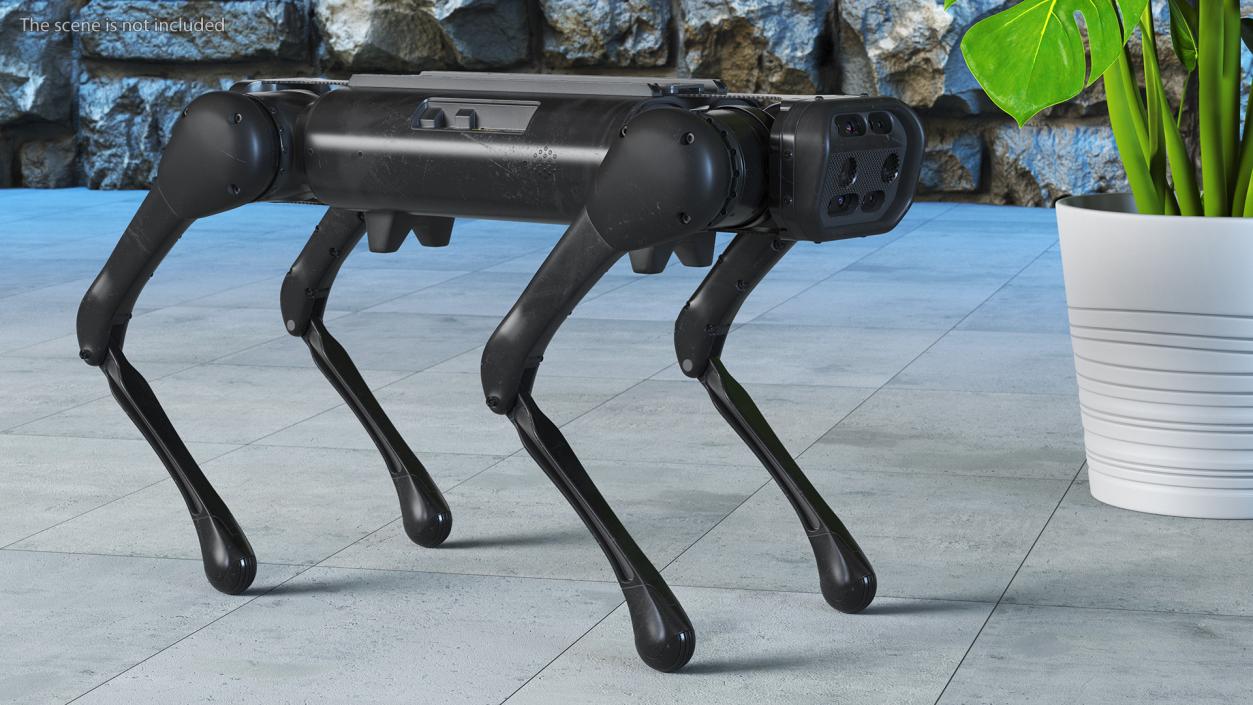 3D Dirty Aliengo Robot Dog model