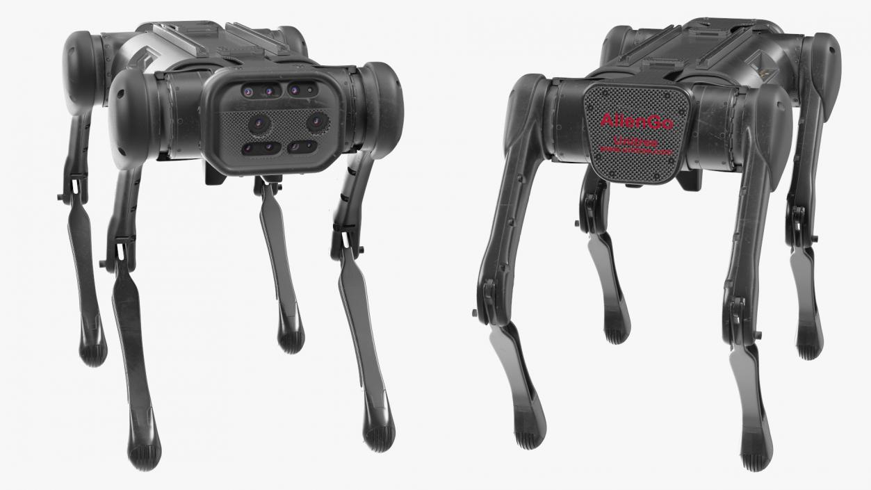 3D Dirty Aliengo Robot Dog model