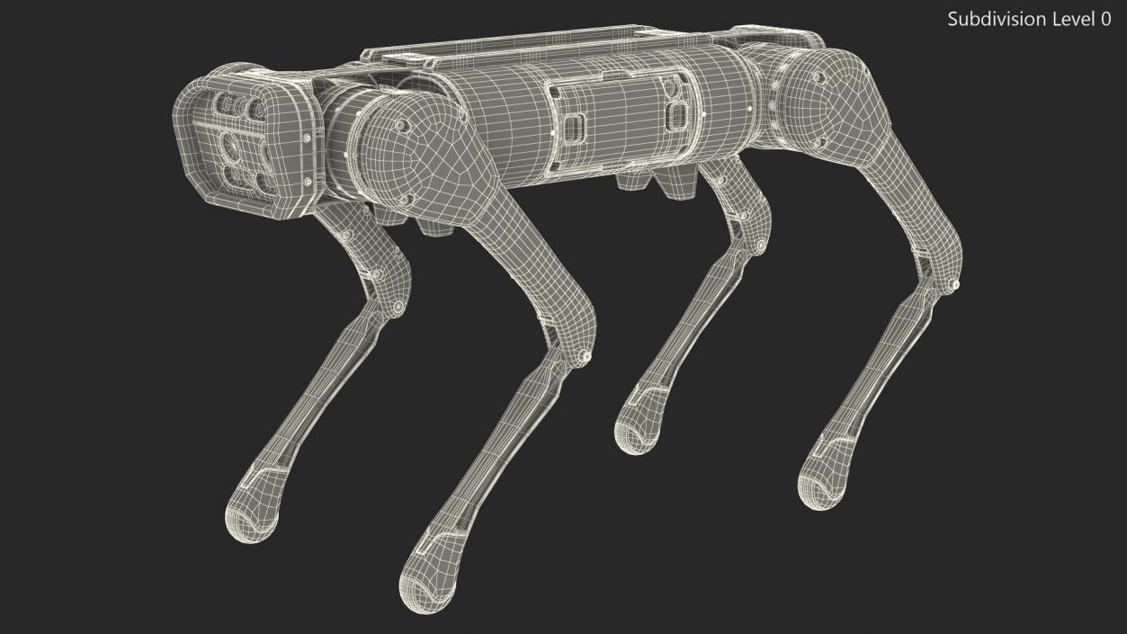 3D Dirty Aliengo Robot Dog model