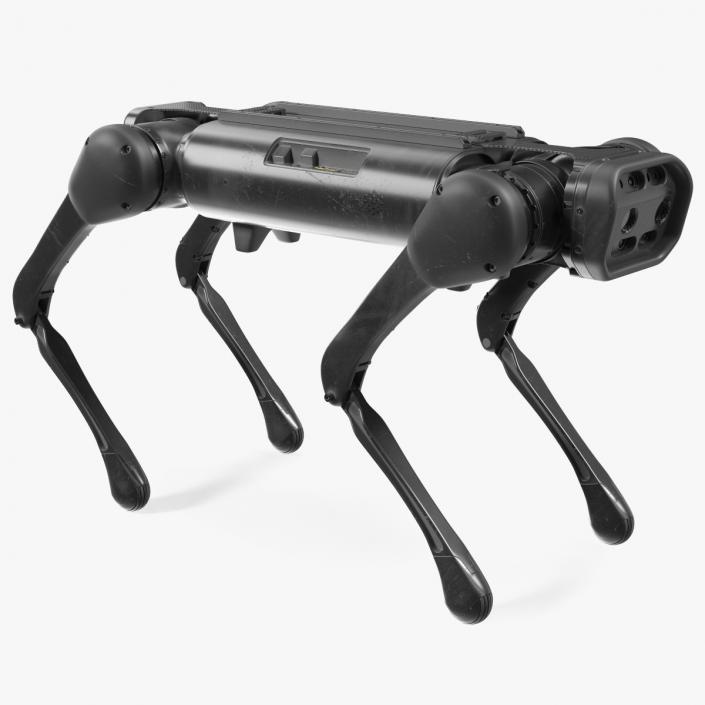 3D Dirty Aliengo Robot Dog model