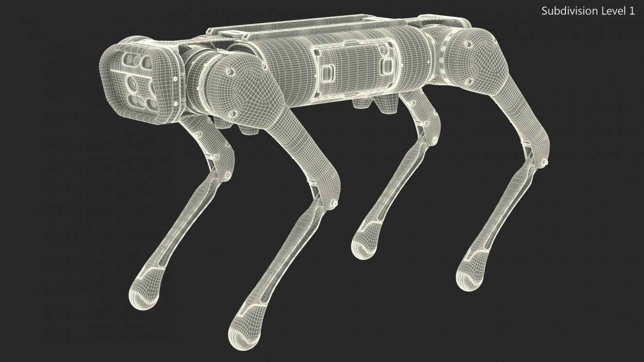 3D Dirty Aliengo Robot Dog model