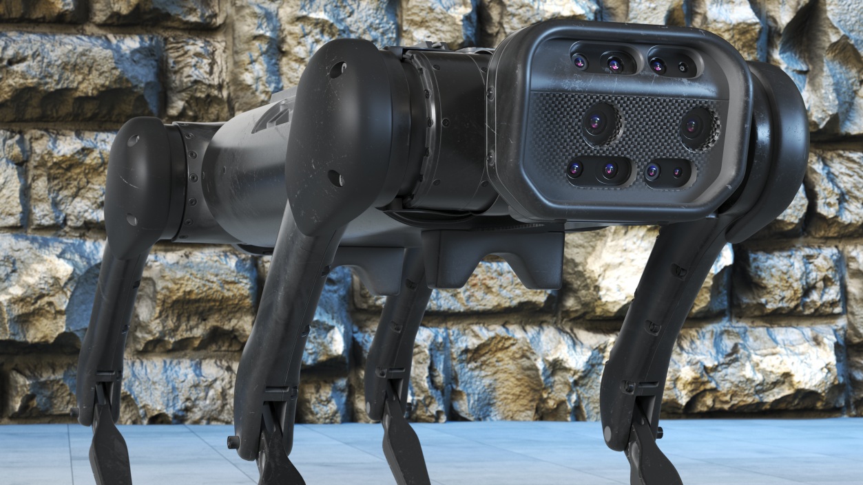 3D Dirty Aliengo Robot Dog model