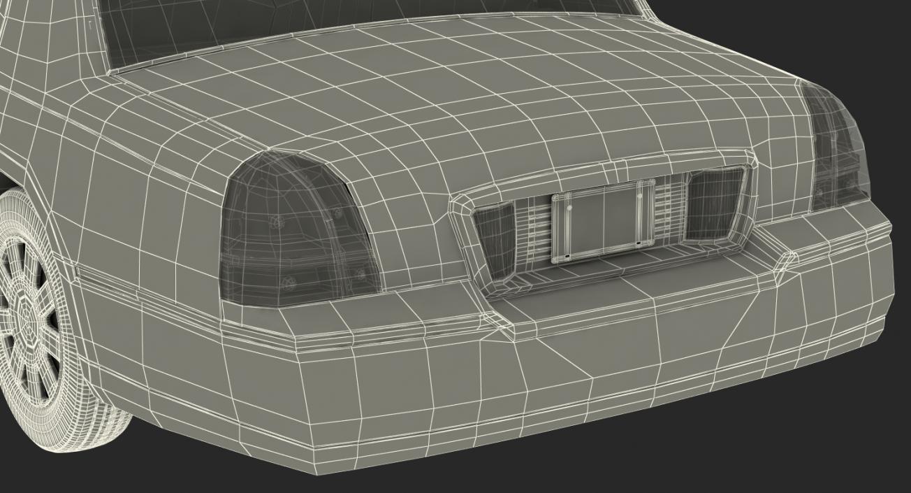 Limousine Generic Black Simple Interior 3D model