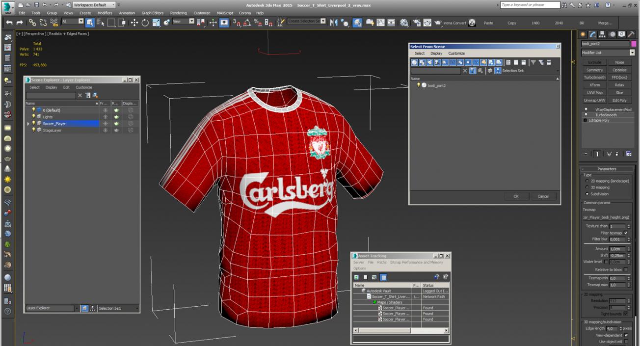 3D Soccer T-Shirt Liverpool 2