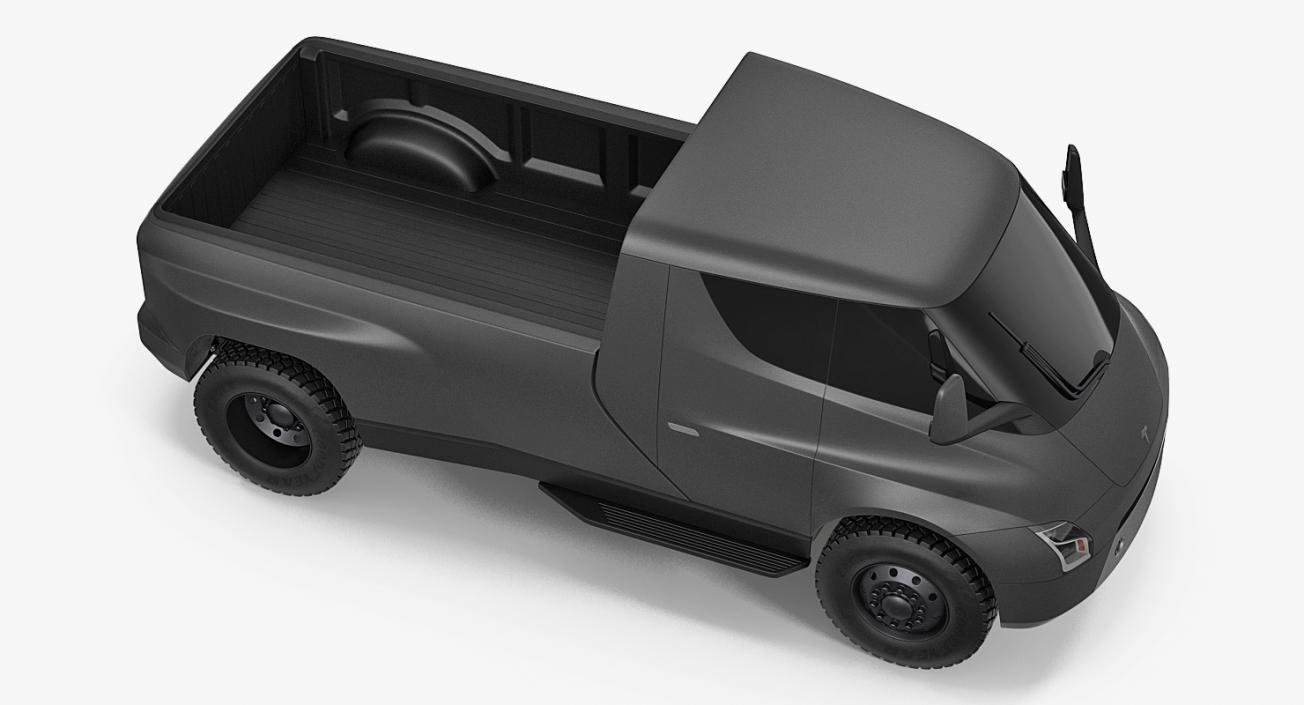 3D Concept Tesla Pickup Simple Interior