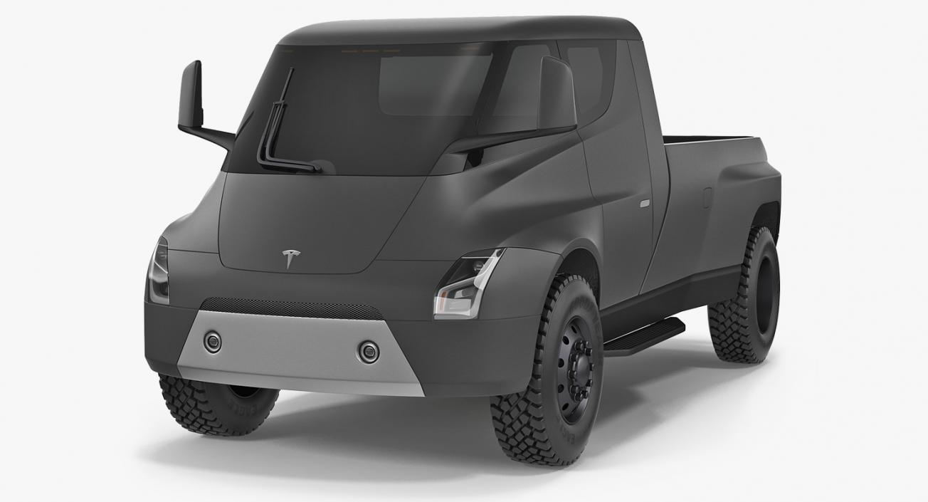 3D Concept Tesla Pickup Simple Interior