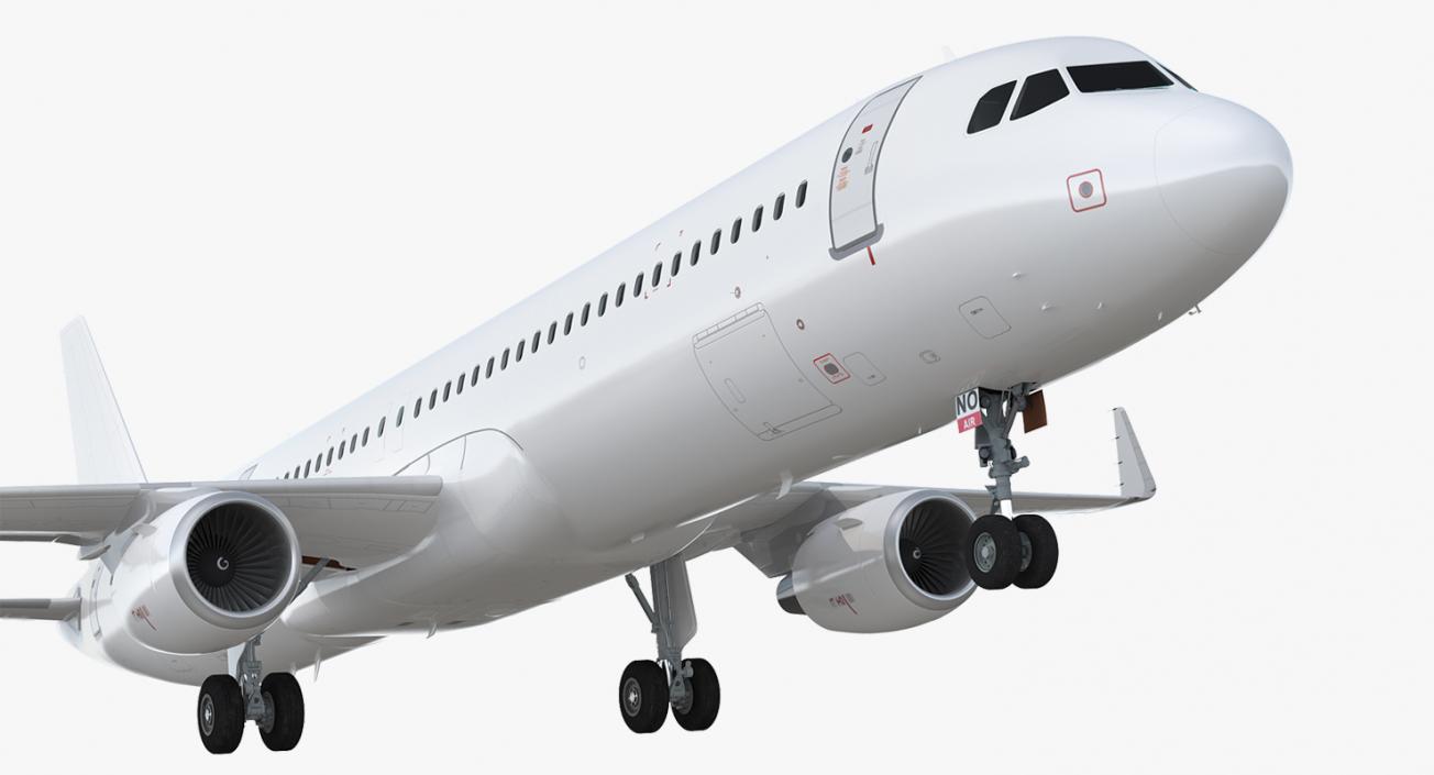 3D Airbus A321neo Simple Interior Generic model