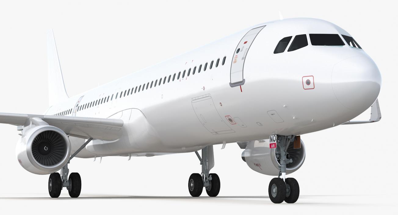 3D Airbus A321neo Simple Interior Generic model