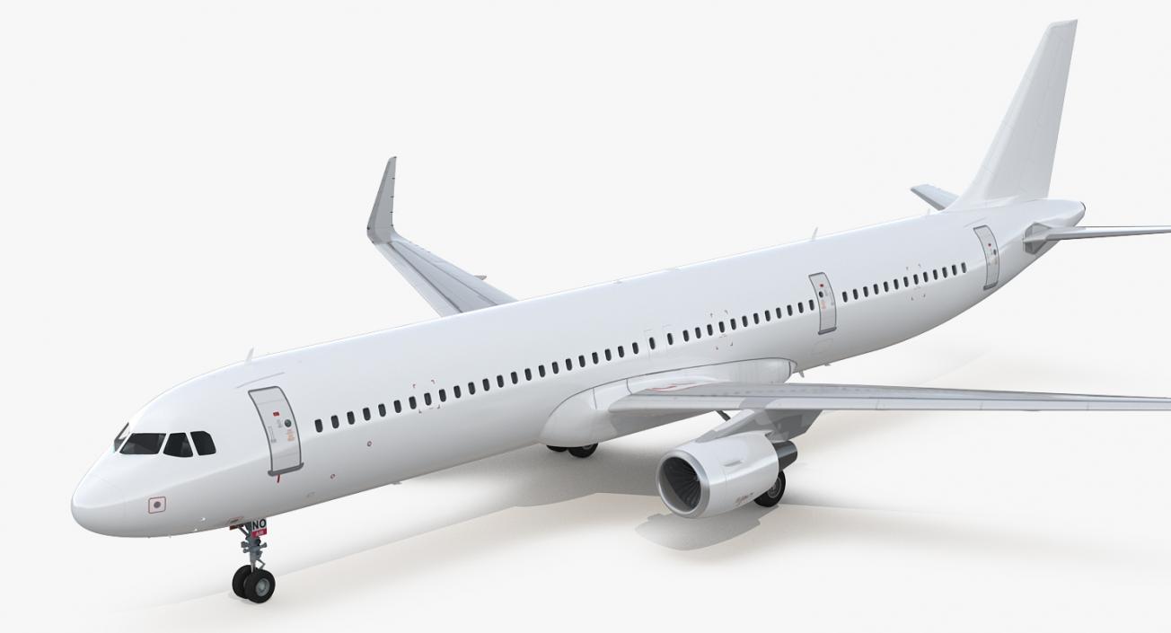 3D Airbus A321neo Simple Interior Generic model