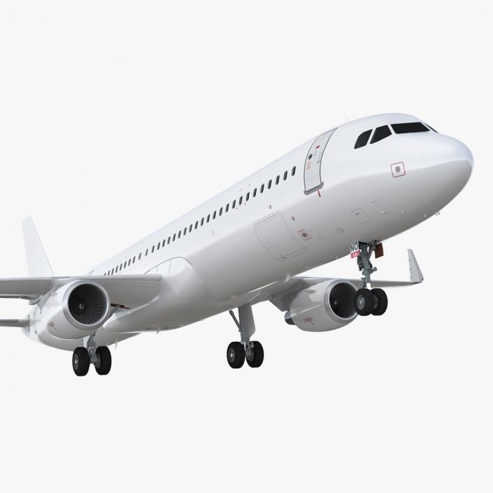 3D Airbus A321neo Simple Interior Generic model