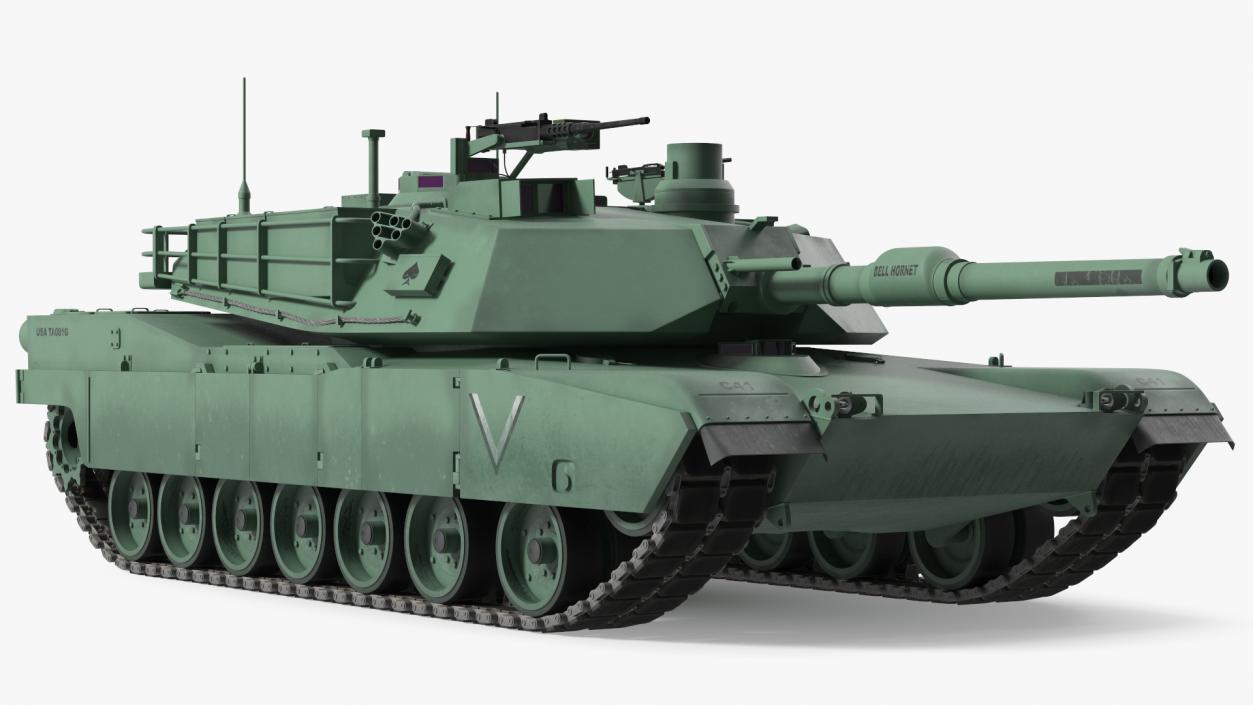 3D Toy M1 Abrams 2 Green Rigged model