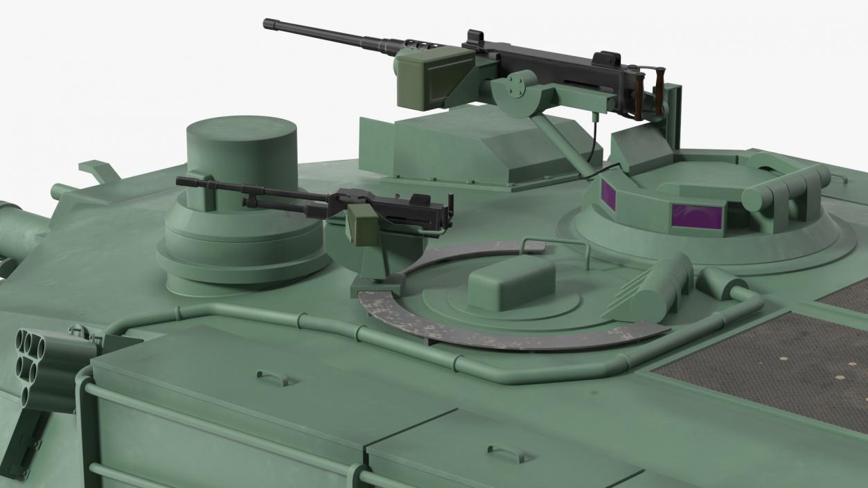 3D Toy M1 Abrams 2 Green Rigged model