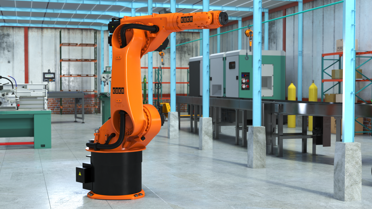 3D KUKA KR 60-3 Industrial Robot Arm model