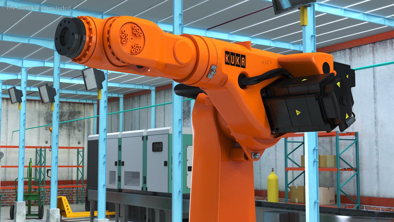 3D KUKA KR 60-3 Industrial Robot Arm model