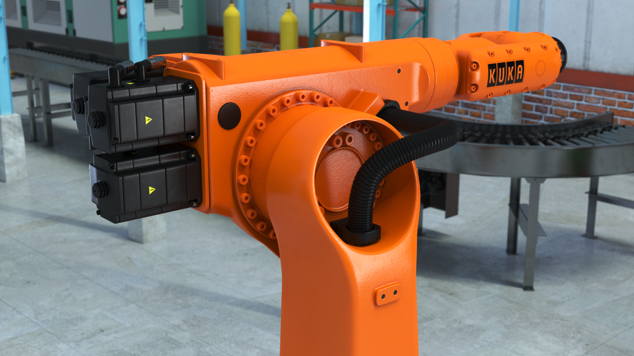 3D KUKA KR 60-3 Industrial Robot Arm model