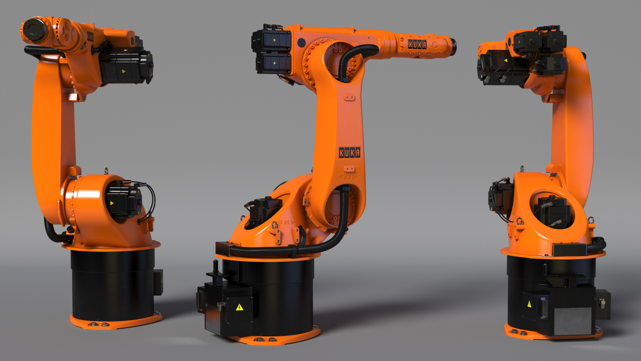 3D KUKA KR 60-3 Industrial Robot Arm model